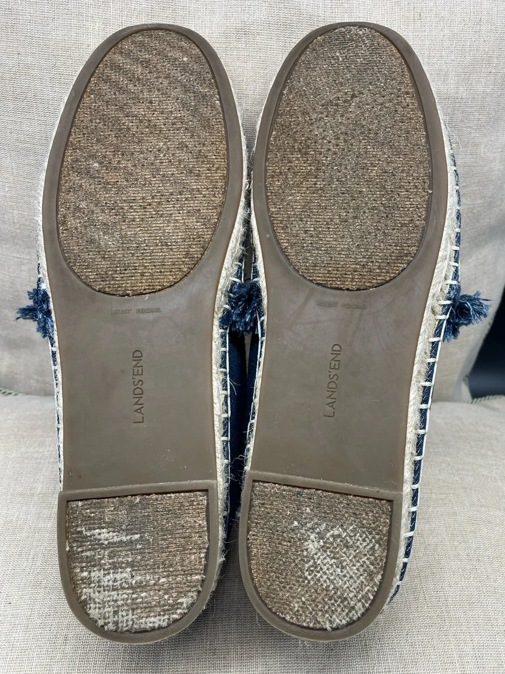 Lands End denim espadrille